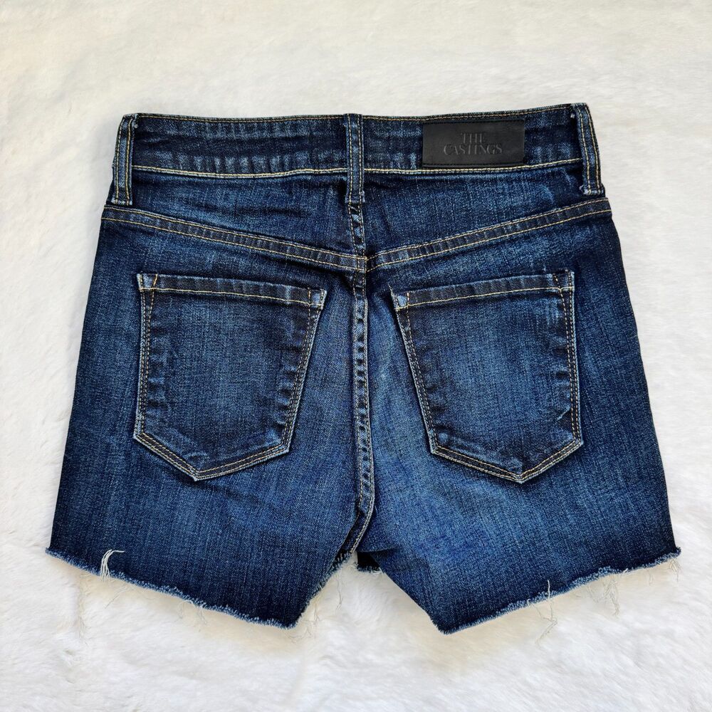 Aritzia Raw Hem High-Waist Denim Jean Shorts 26 - Picture 2 of 8